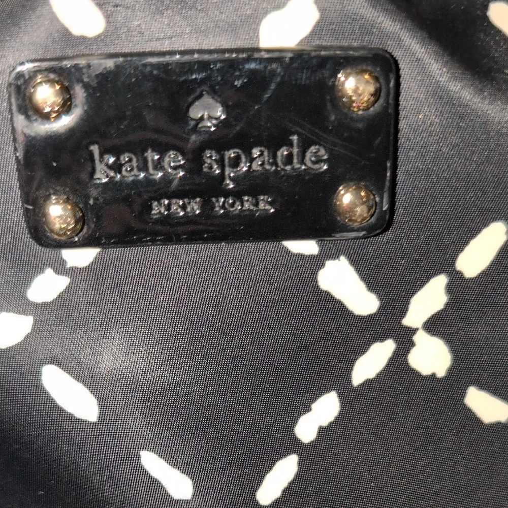 Kate Spade Sew be it Stevie Nylon Black & Cream Diaper Bag